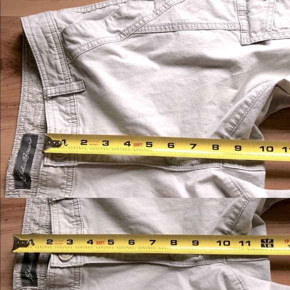 EDDIE BAUER Cargo Capri Crop Pants Khaki Size 6 Women’s - Picture 9 of 13